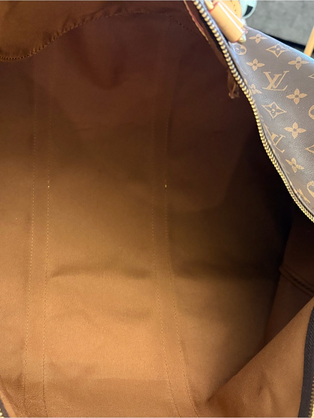 Monogram Canvas Travel Duffle Bag in Brown - Picture 8 of 10